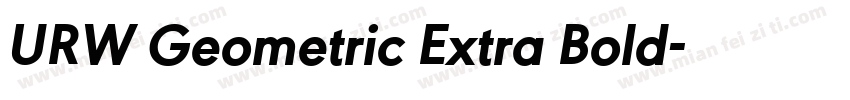 URW Geometric Extra Bold字体转换